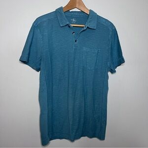 Calvin Klein Jeans Men’s Blue Polo 100% Cotton Shirt Classic Fit Size Medium EUC